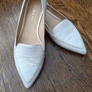 M. GEMI The Stellato Anello Leather Flats - White
